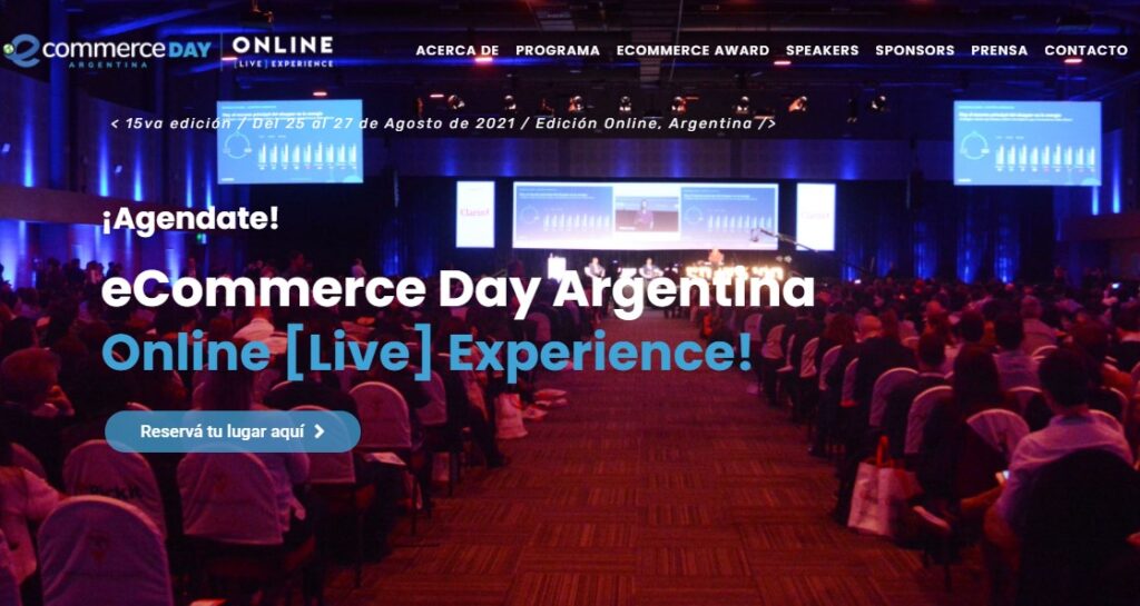 print de la pagina de ecommerce day argentina 2021